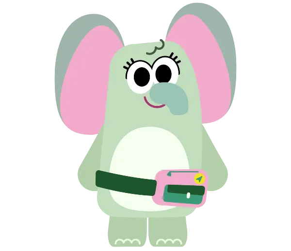 Tierna, generosa y con un corazón inmenso. Kora les enseña a los niños el poder de la bondad, la empatía y el cuidado mutuo. Es el dibujo de un elefante parte del universo Morphy.