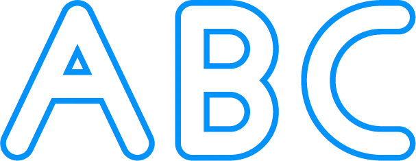 Icono de letras ABC, para representar el vocabulario que se aprende en Morphy ingles.