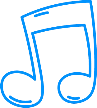Icono de nota musical, para representar las canciones que se aprende en Morphy ingles.