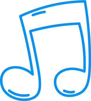Icono nota musical que expresa que los niños de morphy cantan canciones y<br />
recitan rimas en inglés